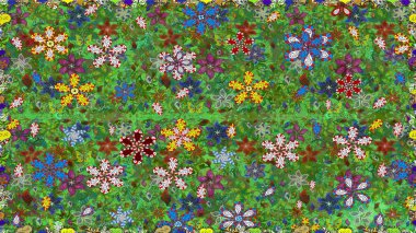 Sevimli çiçek desenli küçük çiçek. Raster resim. Dikişsiz Tony kumaş desen. Moda kumaş deseni.
