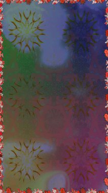 Renkli Yaz Temalı Kusursuz Arkaplan. Çiçekli kusursuz retro desen. Kahverengi ve yeşil renkli çiçekler. Düz Çiçek Elementleri Tasarımı.