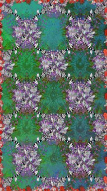 Raster illüstrasyon. Küçük çiçek sevimli çiçek desen. Sorun -suz.