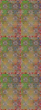 Raster illüstrasyonunda kusursuz çiçek deseni. Suluboya tarzında kahverengi renkte çiçekler.