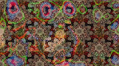 Bej renklerde bahar çiçekleri. Yaprak ve çiçeklerin suluboya resimleri, bej renkler üzerine eskiz deseni. Raster illüstrasyonu.