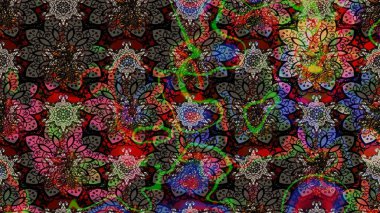 Taslak dekoratif arka plan, çiçek mandala. Raster illüstrasyonu. Çiçek. Siyah renklerde.