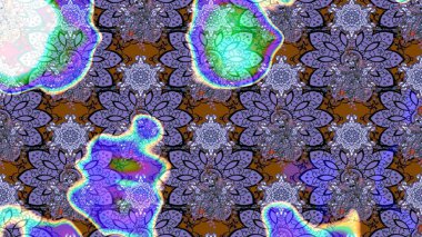 Renkli Bahar Teması eskiz kalıbı. Çiçekli çizim şekli. Mor renkli çiçekler. Düz Çiçek Elementleri Tasarımı.