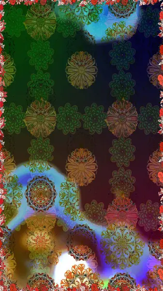 Raster düz çiçekleri pürüzsüz desen. Hediye ambalaj kağıdı, tebrik kartları, posterler ve pankart tasarımı. Kahverengi ve yeşil renkte çiçekler.