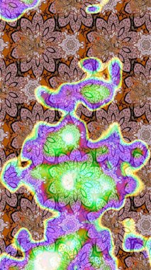 Raster illüstrasyonundaki çiçek desenli çizim. Tarafsız renklerde çiçekler. Renkli Bahar Teması eskiz kalıbı. Düz Çiçek Elementleri Tasarımı.