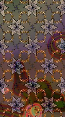 Kahverengi ve gri renkli çiçekler. Nazik, narin çiçek arkaplanı. Raster çiçek desenli ve çiçekli..