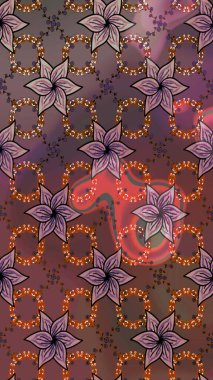 Raster illüstrasyonu. Düz Çiçek Elementleri Tasarımı. Şirin çiçek elementleri. Renkli Bahar Teması eskiz kalıbı. Çizim deseni Modaya uygun kumaş deseni.