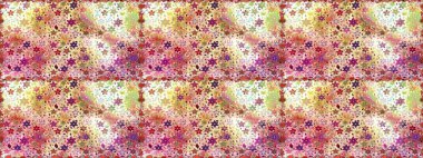 Modaya uygun kumaş deseni. Raster illüstrasyonu. Kusursuz Tony kumaş deseni. Küçük çiçekte sevimli çiçek deseni var..