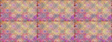 Kumaş, duvar kağıdı ve kağıt üzerine baskı yapmak için gelişen arka plan. Moda arka planında parlak buketler. Raster illüstrasyonu. Sevimli, pürüzsüz desenli, bağbozumu tarzında küçük bir çiçek..