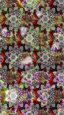 Raster suluboya çiçek deseni, narin çiçekler, gri çiçekler, tebrik kartı şablonu. Güzel kumaş deseni.