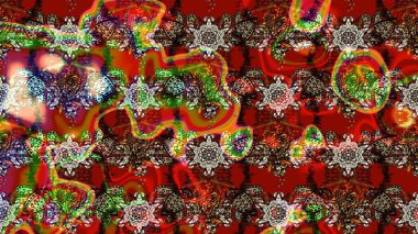 Kırmızı renklerde çiçek desenli çizimler, el yapımı papatyalar, papatyalar. Tekrar eden çiçek arkaplanı, zarif kırmızı çiçek duvar kağıdı.