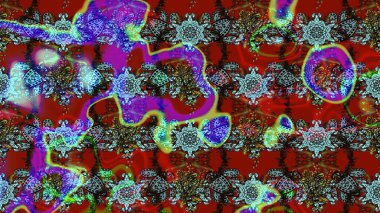 Şirin çiçek elementleri. Raster illüstrasyonu. Taslak desenli, modaya uygun kumaş deseni. Renkli Bahar Teması eskiz kalıbı. Düz Çiçek Elementleri Tasarımı.