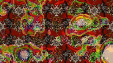 Küçük çiçekteki sevimli çiçek deseni. Kahverengi renkte çiçekler.