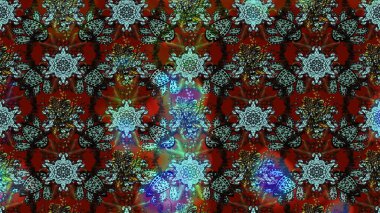 Tomurcukları papatya çiçekleri olan sevimli bir çiçek deseni. Eskiz geçmişi. Raster illüstrasyonu. Kumaş, tekstil, duvar kağıdı baskısı için. Eski usul. Miles Fleur, dandik süs.