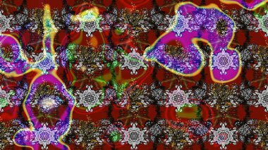 Şirin çiçekli eskiz deseni ve gri renkli yapraklar, suluboya çiçek deseni, duvar kağıdı, kart veya kumaş için fayanslı. Raster illüstrasyonu.