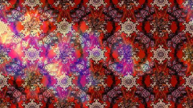 Çiçekli karalama şeklinde Raster çiçek deseni. Yumuşak, bahar çiçekli arka plan. Kahverengi renkte çiçekler.