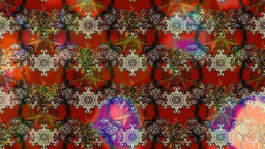 Eskiz arkaplan modeli. Kahverengi yapraklı yabani çiçekler. Suluboya, elle çizilmiş. Raster illüstrasyonu.