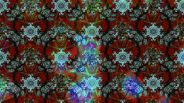 Tomurcukları papatya çiçekleri olan sevimli bir çiçek deseni. Eskiz geçmişi. Raster illüstrasyonu. Kumaş, tekstil, duvar kağıdı baskısı için. Eski usul. Miles Fleur, dandik süs.