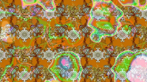 Suluboya çizim kalıbı. Dekorasyon ve tasarım için güzel bir desen. Moda baskısı. Çiçeğin suluboya çizimlerinin mükemmel deseni. Eski model. Raster illüstrasyonu.