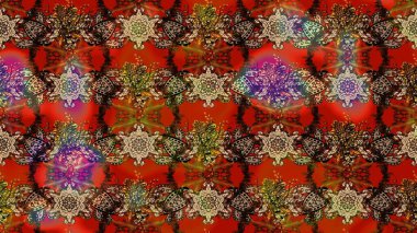 Renkli Bahar Teması eskiz kalıbı. Düz Çiçek Elementleri Tasarımı. Raster..