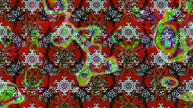 Kırmızı renkte manzaralı çiçek deseni. Çiçek kompozisyonu, el boyası, hassas şablon. Üst manzara, yumuşak stil. Sevgililer günü ve tebrik kartı konsepti için şık bir davet.