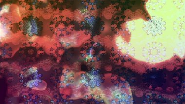 Çizim çiçek deseni duvar kâğıdı olarak kullanılabilir. Kahverengi renkli çiçekler. Raster illüstrasyonu.