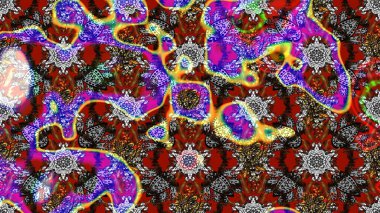 Gri renkli etnik çiçekli zarif eskiz deseni. Raster Çiçek İllüstrasyonu güzel tekstil..