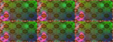 Yeşil ve kahverengi renkli çiçekler. Raster illüstrasyonunda kusursuz çiçek deseni.