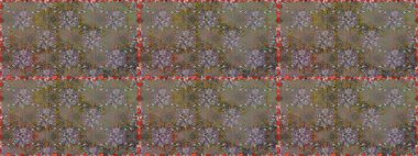 Çiçeksel elementlerle süslenmiş zarif raster dokusu. Gri renkler ve parlak çiçekler üzerinde soyut, pürüzsüz desen. Küçük çiçekte şirin bir çiçek deseni var..