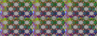 Raster illüstrasyonu. El çizimi. Çiçekli, yapraklı, çiçeksiz çiçek desenli..