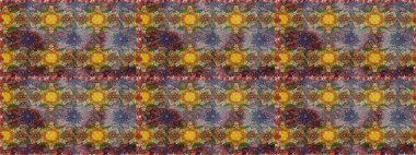 Sevimli çiçek raster deseni. Renkli Yaz Temalı eskiz kalıbı. Modaya uygun kumaş deseni. Düz Çiçek Elementleri Tasarımı.