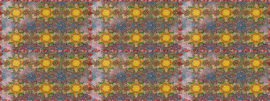 Robot resim. Raster illüstrasyonu. Küçük çiçekte sevimli çiçek deseni var..