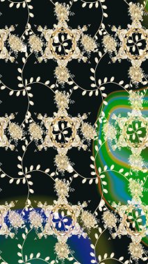 Soyut çiçek çizim kalıbı arka planı. Raster deseni. Raster illüstrasyonu. Gri renklerde. Küçük çiçekte sevimli çiçek deseni var..