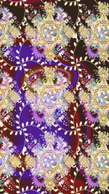 Klasik çiçek desenli. Paketleme, tekstil, duvar kâğıdı için çiçek eskizi. Yumuşak fayans. Raster 'ın taze dokusu. Yumuşak pamuk tasarımı.