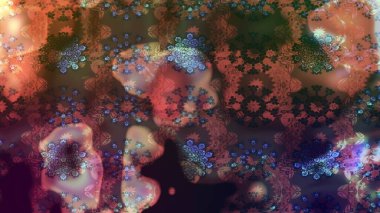 Elle çizilmiş çiçek desenli Raster çizimi. Tekstil, kumaş, ambalaj, hatıra defteri için hoş bir çiçek arkaplanı. Çocuksu tasarım. Kahverengi arkaplanda.