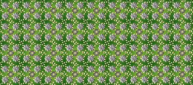 Damask altın soyut çiçek deseni yeşil, gri ve nötr renklerde. Raster illüstrasyonu. Süsleme.