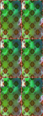 Yeşil renkte güzel çiçekler, suluboya desenli, duvar kağıdı, kart ya da kumaş için fayanslı. Raster..