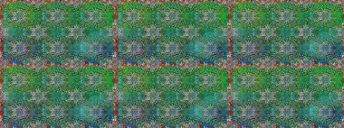 Çiçekli zambaklar kusursuz bir arka plan. Çiçek tasarımı için inanılmaz bir kolaj cenneti tarzı. Parlak çiçekli kolaj çiçekleri yeşil.