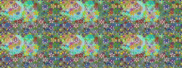 Raster deseni. Organik elementler. Suluboya etkisi. Botanik kusursuz desen.