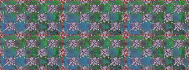 Sorunsuz vintage. Raster şirin kumaş deseni. Bahar Tema Dikişsiz desen arka plan rengi. Düz çiçek öğeleri tasarım.