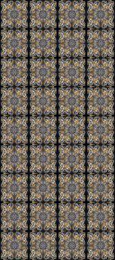 Şam, tasarım için kusursuz desen. Bej, kahverengi ve gri renklerde altın elementlerle pürüzsüz desen.