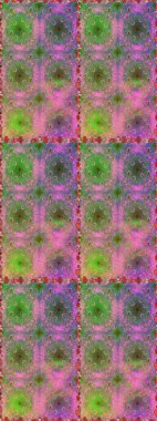 Raster illüstrasyonu. Çiçekli karalama şeklinde Raster çiçek deseni. Yumuşak, yaz çiçekleri yeşil renklerde.