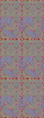 Kusursuz çiçek deseni. Gri ve nötr renklerde Asya tekstil tarzında. Raster illüstrasyonu.