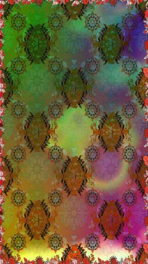 Sevimli çiçek desenli küçük çiçek. Raster resim. Dikişsiz Tony kumaş desen. Moda kumaş deseni.