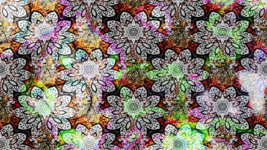 Düz Çiçek Elementleri Tasarımı. Gri renkli çiçekler. Renkli Bahar Teması eskiz kalıbı. Çiçekle çizim deseni.