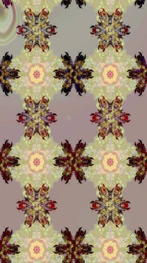 Küçük çiçekli şirin bir desen. Çiçek ve yapraklı çiçek deseni. Raster illüstrasyonu.