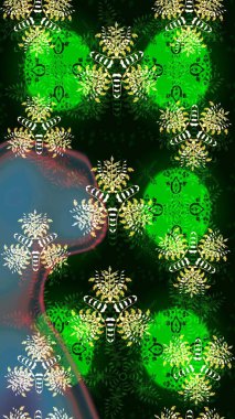 Yeşil ve mavi renkli çiçekler. Renkli Bahar Teması çizim kalıbı. Düz Çiçek Elementleri Tasarım Raster illüstrasyonu. Çiçekli çiçek deseni, suluboya..
