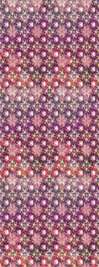 Mor ve nötr renkte çiçekler. Raster illüstrasyonunda çiçek deseni çizimi.