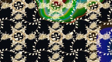 Robot resim. Küçük çiçekteki sevimli çiçek deseni. Raster illüstrasyonu.