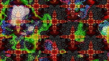 Çizim çiçek deseni duvar kâğıdı olarak kullanılabilir. Siyah renkli çiçekler. Raster illüstrasyonu.